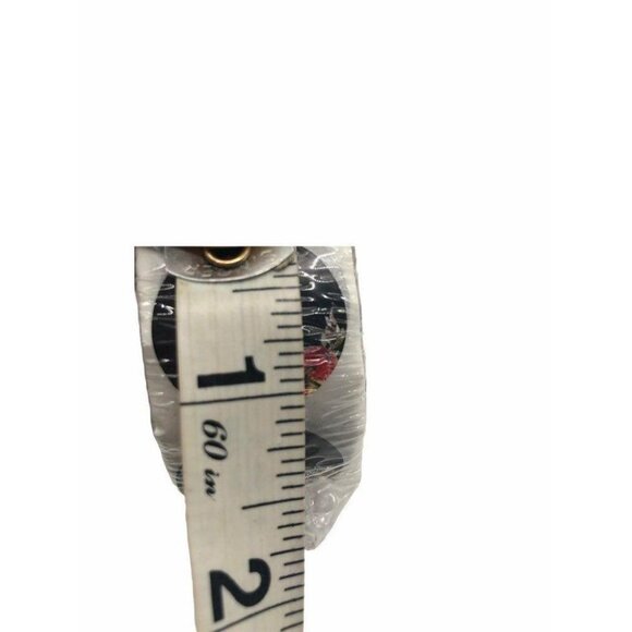 Thank You Adhesive Sticker Roll Black Round Shape 1.5in Floral Design 500 Pcs - Picture 3 of 6